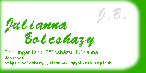 julianna bolcshazy business card